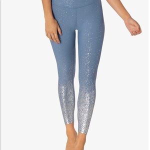Beyond Yoga Serene Blue Sparkle Leggings